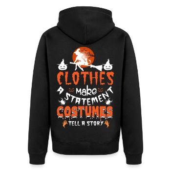 Clothes Statement Costumes Story Halloween Witch - Unisex Premium Organic Zip Hoodie - black - Back - Nico (187cm)