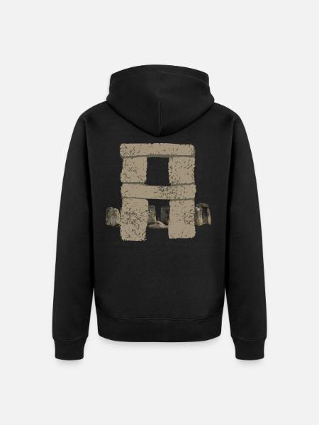 stonehenge a - Unisex Premium Bio Zip Hoodie - Schwarz
