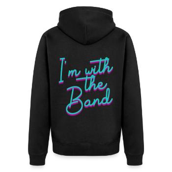 I'm With The Band Marching Football Half Time Percu - Unisex Premium Organic Zip Hoodie - black - Back - Nico (187cm)