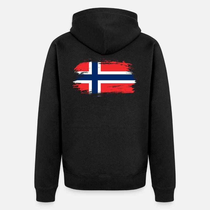 Norvège Drapeau - Veste à capuche bio Premium Unisexe - noir