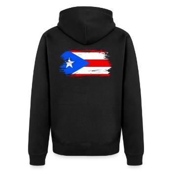 Drapeau de Porto Rico - Veste à capuche bio Premium Unisexe - noir - Dos - Nico (187cm)