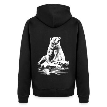 Ours polaire cool - Veste à capuche bio Premium Unisexe - noir - Dos - Nico (187cm)