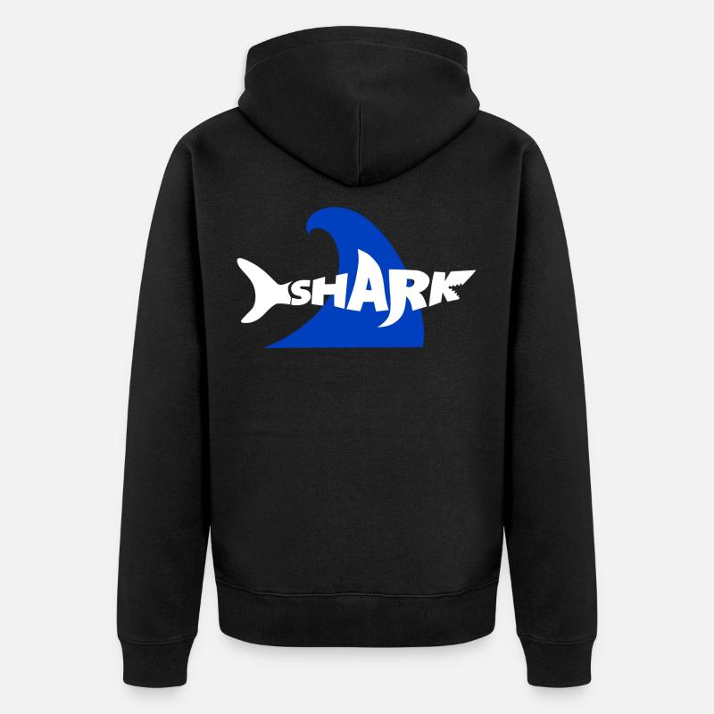 Ein Hai - Unisex Premium Bio Zip Hoodie - Schwarz