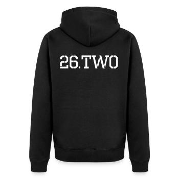 Runner Gift Marathon - Half Marathon - Jogging - Unisex Premium Organic Zip Hoodie - black - Back - Nico (187cm)