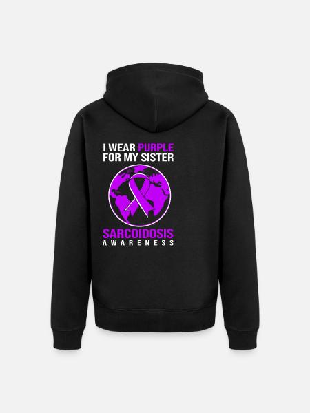 Sarcoidosis Nurse - Unisex Premium Organic Zip Hoodie - black
