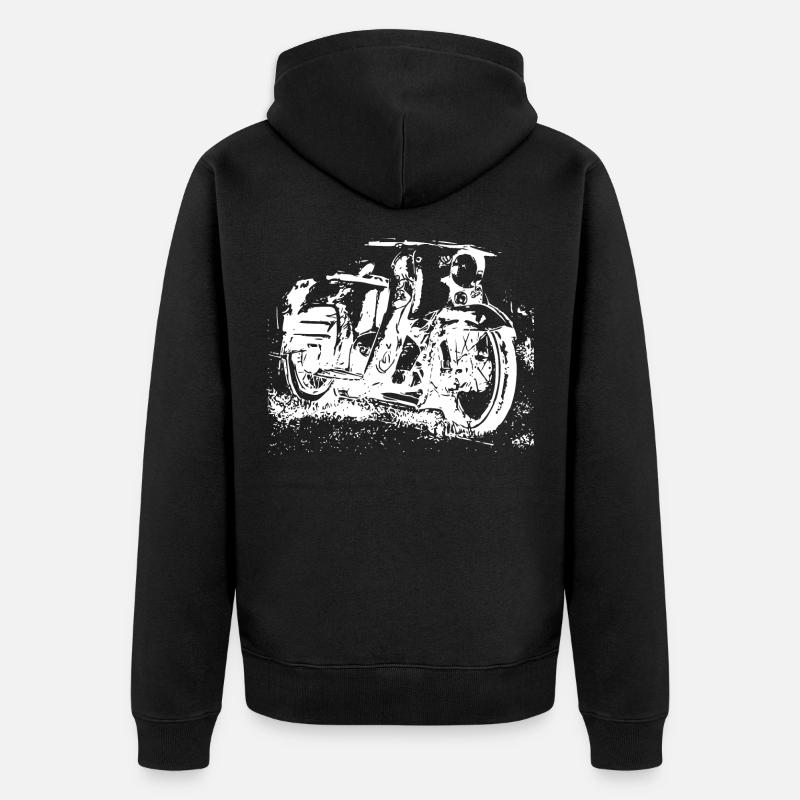 Schwalbe KR51 - LOW - used look - Design - Unisex Premium Bio Zip Hoodie - Schwarz