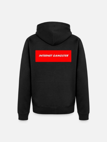 INTERNET GANGSTER - Unisex Premium Organic Zip Hoodie - black