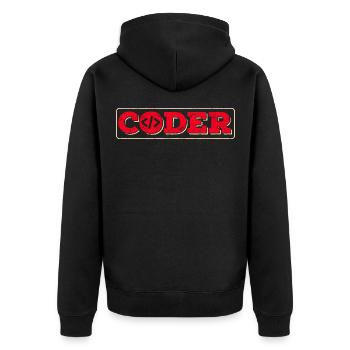 Programmeur Informaticien - Veste à capuche bio Premium Unisexe - noir - Dos - Nico (187cm)