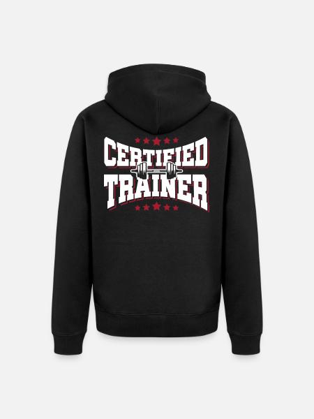 Trainer coach - Unisex Premium Organic Zip Hoodie - black
