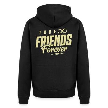 Amitié Meilleurs Amis - Veste à capuche bio Premium Unisexe - noir - Dos - Nico (187cm)