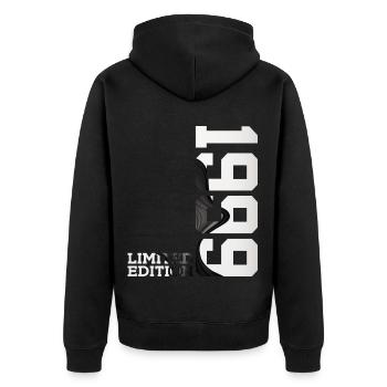 LIMITED EDITION 1999 27TH BIRTHDAY - Unisex Premium Organic Zip Hoodie - black - Back - Nico (187cm)