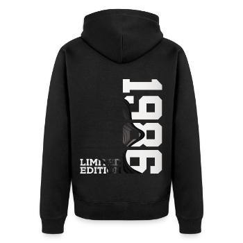 ÉDITION LIMITÉE 40E ANNIVERSAIRE 1986 - Veste à capuche bio Premium Unisexe - noir - Dos - Nico (187cm)