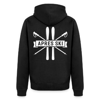 Apres Ski - (SK) - Veste à capuche bio Premium Unisexe - noir - Dos - Nico (187cm)