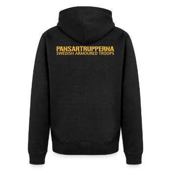 Pansartrupperna - Troupes blindées suédoises - Veste à capuche bio Premium Unisexe - noir - Dos - Nico (187cm)