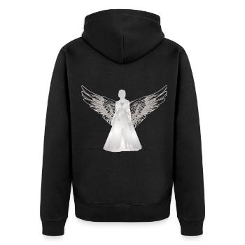 Ange Gardien Ange avec Cœur - Veste à capuche bio Premium Unisexe - noir - Dos - Nico (187cm)