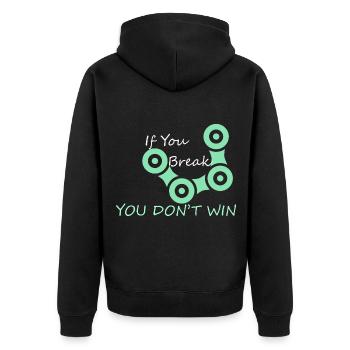Lorsque vous freinez, vous ne gagnez pas Cyclocross Bikep - Veste à capuche bio Premium Unisexe - noir - Dos - Nico (187cm)