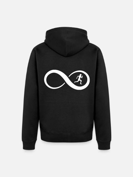 Infinity and Running 1 - (RU) - Unisex Premium Organic Zip Hoodie - black
