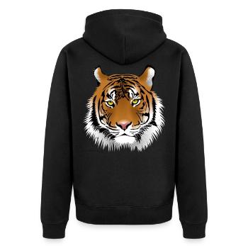 tigre - Veste à capuche bio Premium Unisexe - noir - Dos - Nico (187cm)