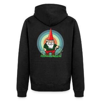 Gnome de jardin méchant et commun gnome nain - Veste à capuche bio Premium Unisexe - noir - Dos - Nico (187cm)