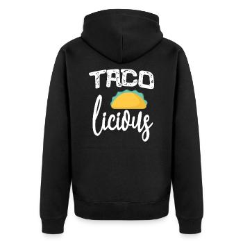 Taco Licious cadeau de cuisine mexicaine - Veste à capuche bio Premium Unisexe - noir - Dos - Nico (187cm)