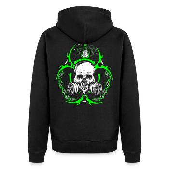 Chemistry lab profession work gift nerd chemist - Unisex Premium Organic Zip Hoodie - black - Back - Nico (187cm)