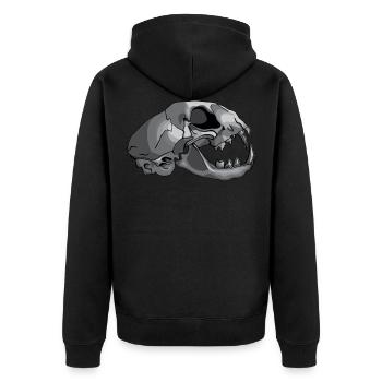 crâne de chat - Veste à capuche bio Premium Unisexe - noir - Dos - Nico (187cm)