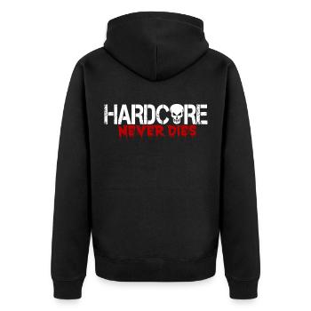Gabber Rave Techno Hardstyle Jumpstyle - Veste à capuche bio Premium Unisexe - noir - Dos - Nico (187cm)