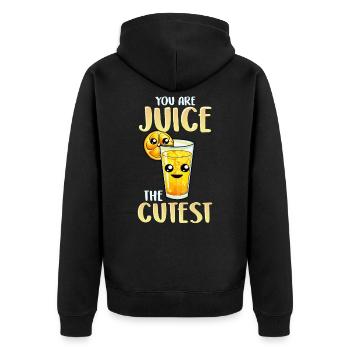 Pun vous êtes le jus le plus mignon - Veste à capuche bio Premium Unisexe - noir - Dos - Nico (187cm)