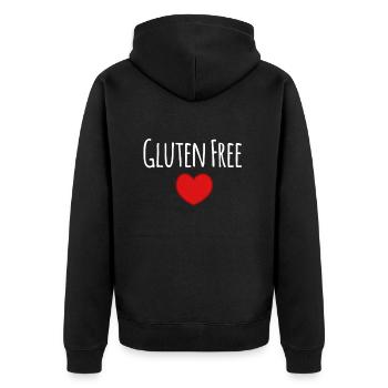 Sans gluten - Intolérance au gluten sans gluten - Veste à capuche bio Premium Unisexe - noir - Dos - Nico (187cm)