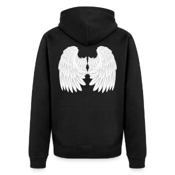 Ailes d'anges - Veste à capuche bio Premium Unisexe - noir - Dos - Nico (187cm)