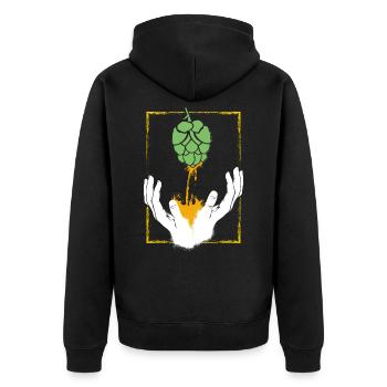 Craft Beer Hops Hobby Brewer Brewmaster Religion - Unisex Premium Organic Zip Hoodie - black - Back - Nico (187cm)