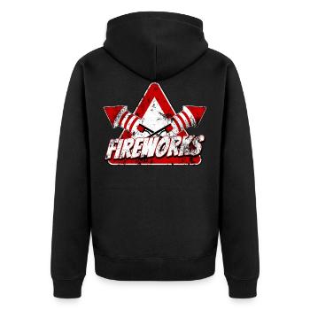 feux d'artifice 03 t-shirts - Veste à capuche bio Premium Unisexe - noir - Dos - Nico (187cm)