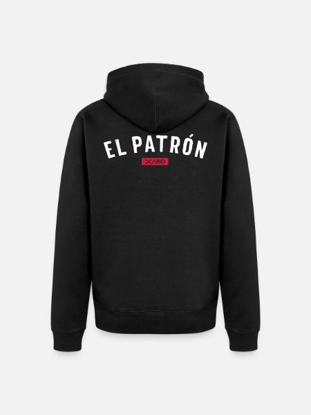 El Patrón - ccario - Unisex Premium Organic Zip Hoodie - black