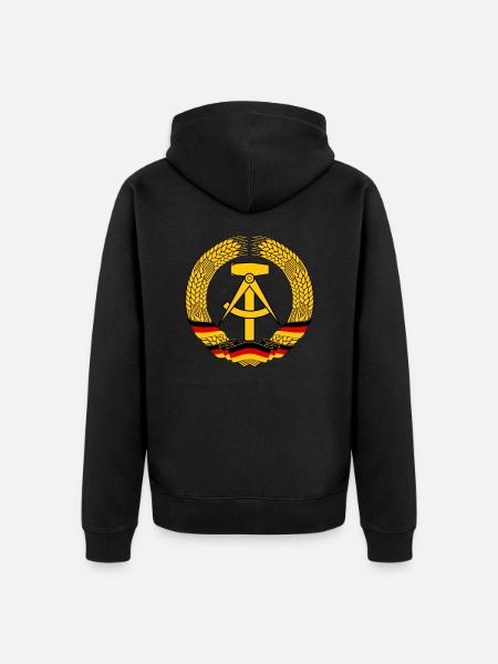 GDR emblem - Unisex Premium Organic Zip Hoodie - black