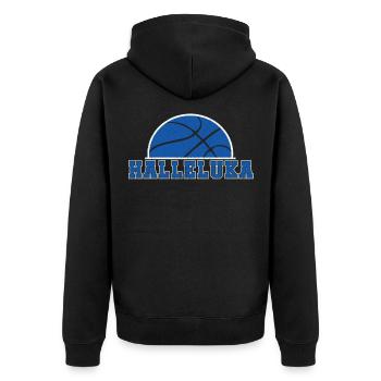 Basketball Streetball Bball Doncic cadeau de chèvre - Veste à capuche bio Premium Unisexe - noir - Dos - Nico (187cm)