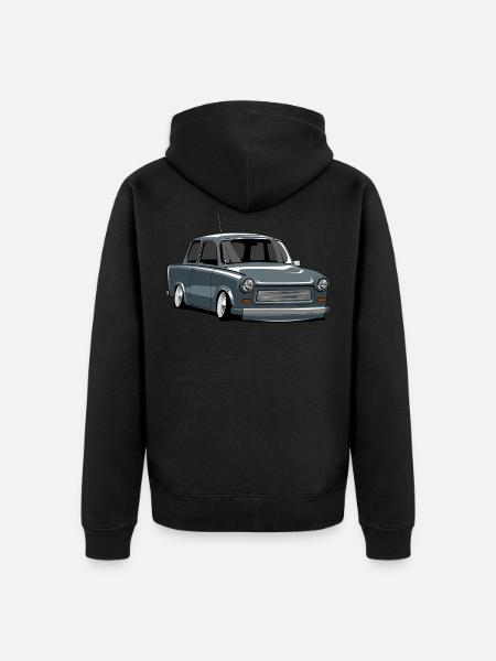 Low cardboard - Unisex Premium Organic Zip Hoodie - black