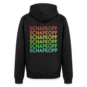 tête de bière tête de mouton crew Kartfreunde Retro cadeau - Veste à capuche bio Premium Unisexe - noir - Dos - Nico (187cm)