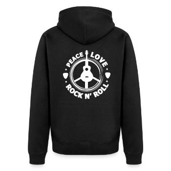 Rock N Roll - Veste à capuche bio Premium Unisexe - noir - Dos - Nico (187cm)