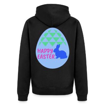 Joyeuses Pâques - Joyeuses Pâques - Veste à capuche bio Premium Unisexe - noir - Dos - Nico (187cm)