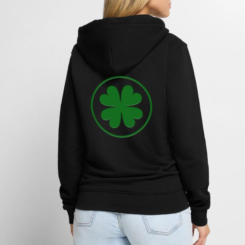 Ein Kleeblatt oder so - A shamrock or something Unisex Premium Bio Zip Hoodie
