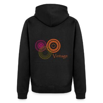 Vintage - vintage - Veste à capuche bio Premium Unisexe - noir - Dos - Nico (187cm)