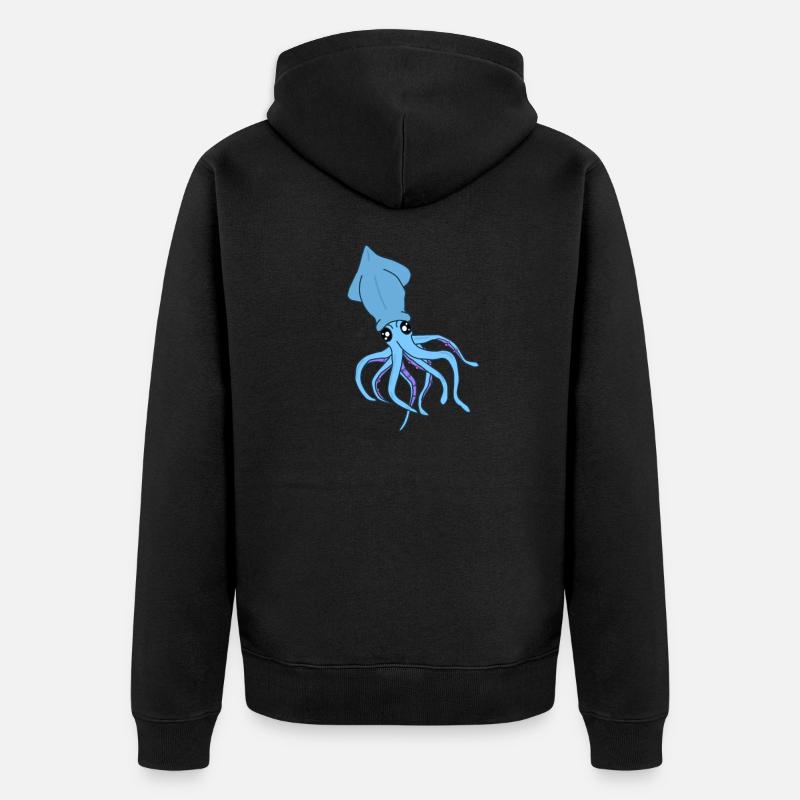 Conception de calamars - Veste à capuche bio Premium Unisexe - noir
