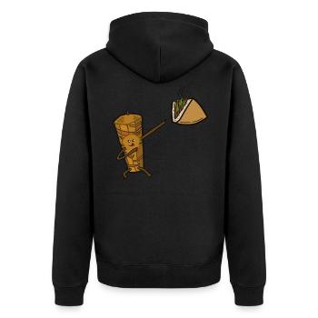Doner kebab dans le pain - Veste à capuche bio Premium Unisexe - noir - Dos - Nico (187cm)