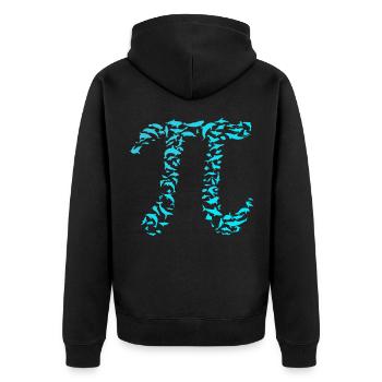 pi - Veste à capuche bio Premium Unisexe - noir - Dos - Nico (187cm)