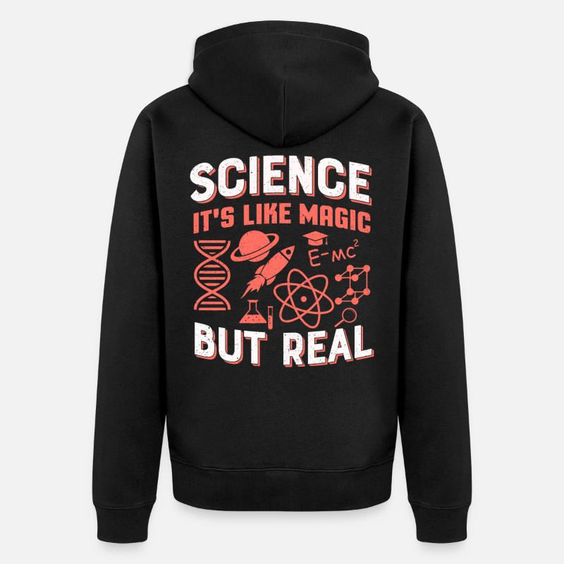 science - Veste à capuche bio Premium Unisexe - noir