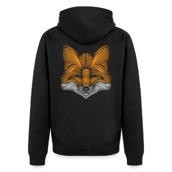 Renard - Veste à capuche bio Premium Unisexe - noir - Dos - Nico (187cm)