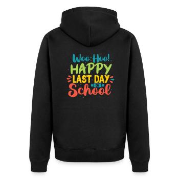 Cadeau de graduation scolaire - Veste à capuche bio Premium Unisexe - noir - Dos - Nico (187cm)