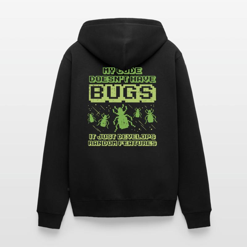 Code Bug Test Programmierer Entwickler Geschenk Unisex Premium Bio Zip Hoodie