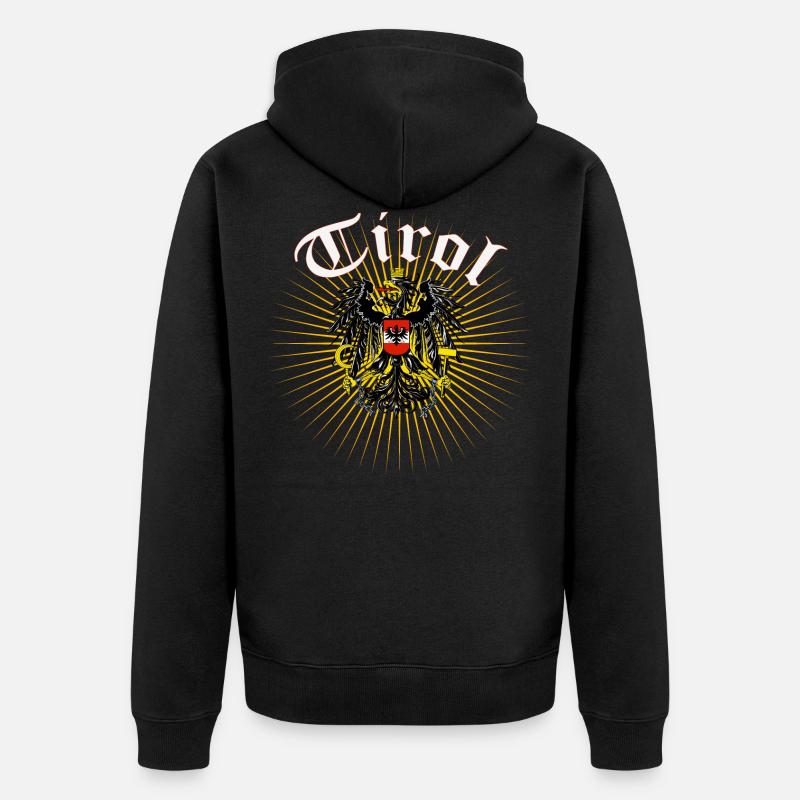 Tirol - Unisex Premium Bio Zip Hoodie - Schwarz