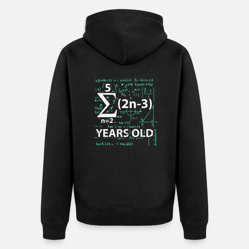 16ème anniversaire des maths - Veste à capuche bio Premium Unisexe - noir
